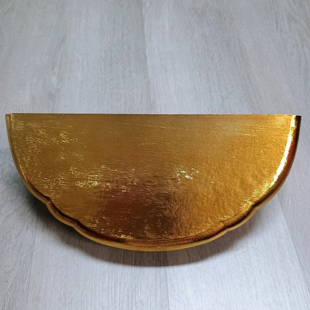 Vtg Plastic Burwood Gold Ornate Shelf Mcm 2625 Usa
